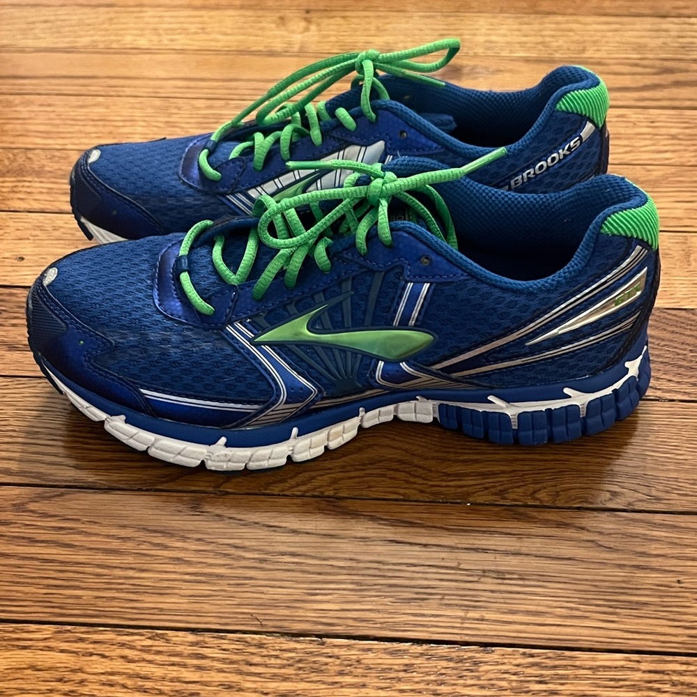Brooks Adrenaline GTS 14 Blue and Green Running Shoes